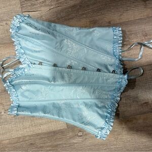 Amazon Light Blue Satin Corset Top